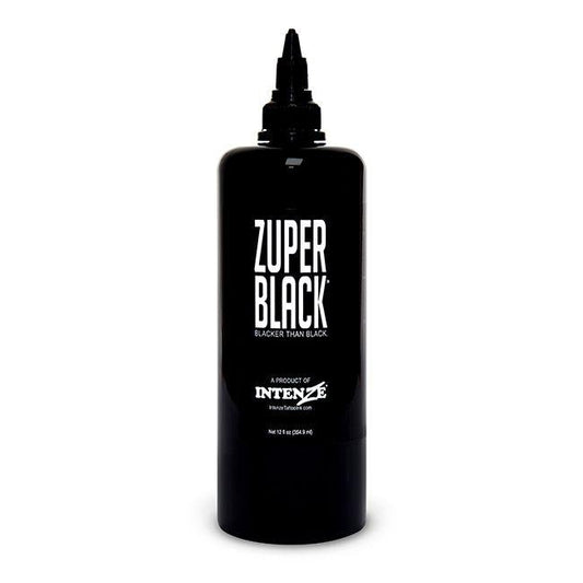 Zuper Black — Intenze Tattoo Ink — 12 oz Bottle - Monster Steel