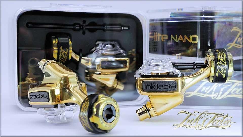 Flite Nano Elite Tattoo Machine - Limited Edition Polished Brass - Monster Steel