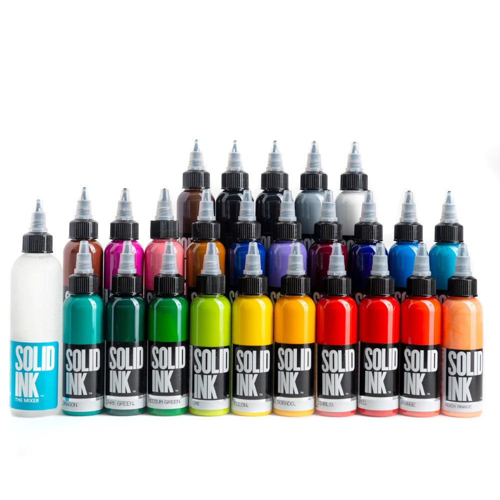 25 Color Travel Set - Solid Ink - 1/2oz Bottles - Monster Steel