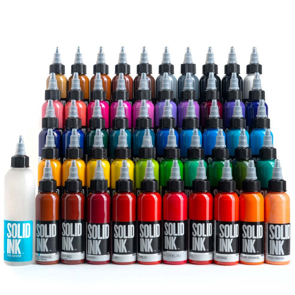 50 Color Deluxe Set - Solid Ink - 1oz Bottles - Monster Steel