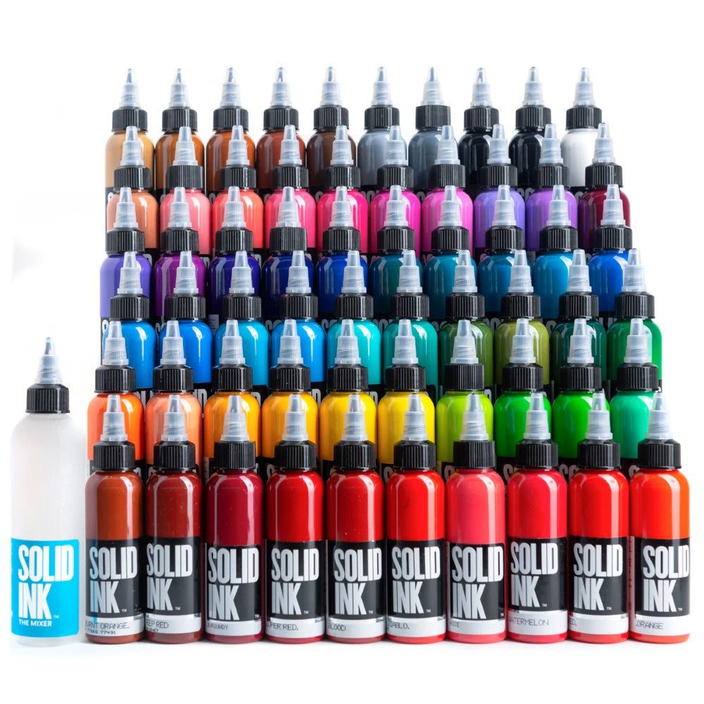 60 Color Mega Set - Solid Ink - 1oz Bottles - Monster Steel