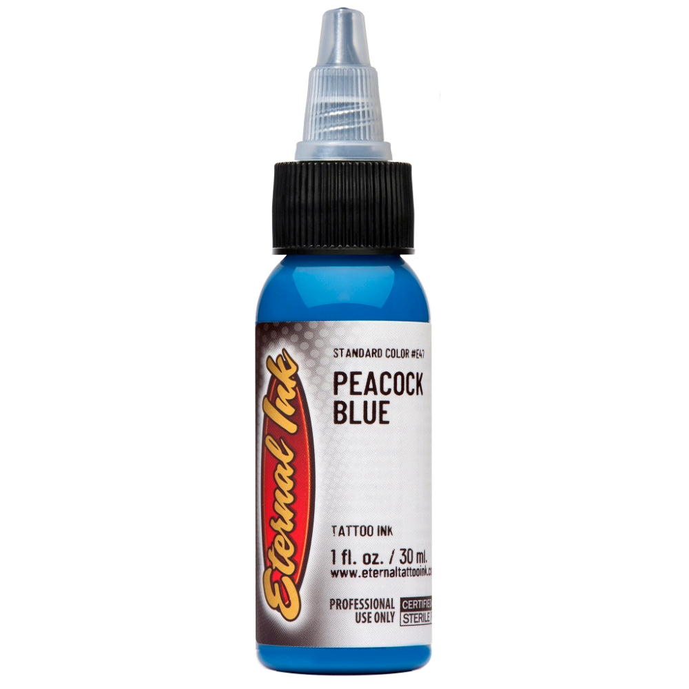 Eternal Tattoo Ink - Peacock Blue - Pick Size - Monster Steel