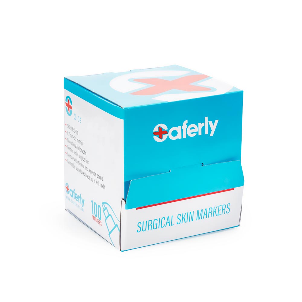 Saferly Ultra Fine Tip Surgical Skin Marker — Mini Max Marker — Price Per 1 or Case of 100