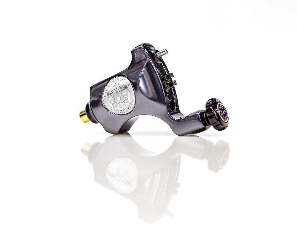 Bishop Rotary Tattoo Machine - RCA Model - Gun Metal Grey - Monster Steel