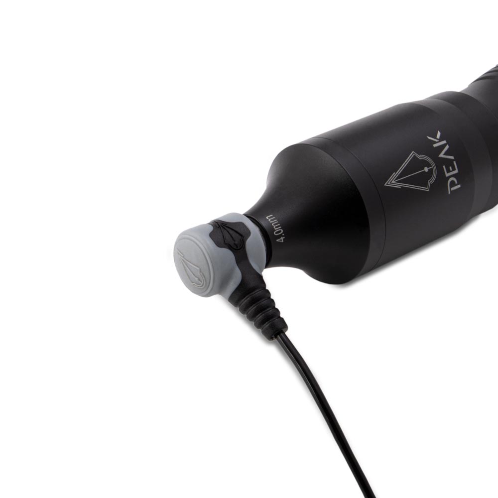 Peak DC Cord for Kyan Pen — 6.5’ Right Angle Black/Grey — Price Per 1(Plugged into Machine)