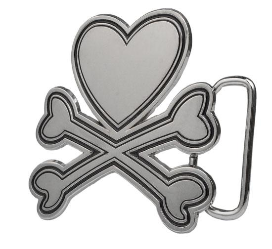 Sexy Heart Crossbones Wholesale Belt Buckle - Monster Steel