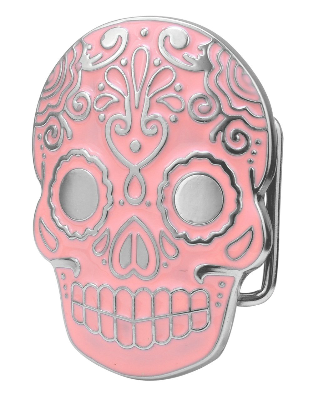 Unisex Mexican Katrina Dia De Muertos Skull Belt Buckle - Monster Steel