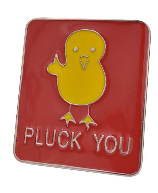 Pluck You Funny Chick Bad Word Belt Buckle - Monster Steel