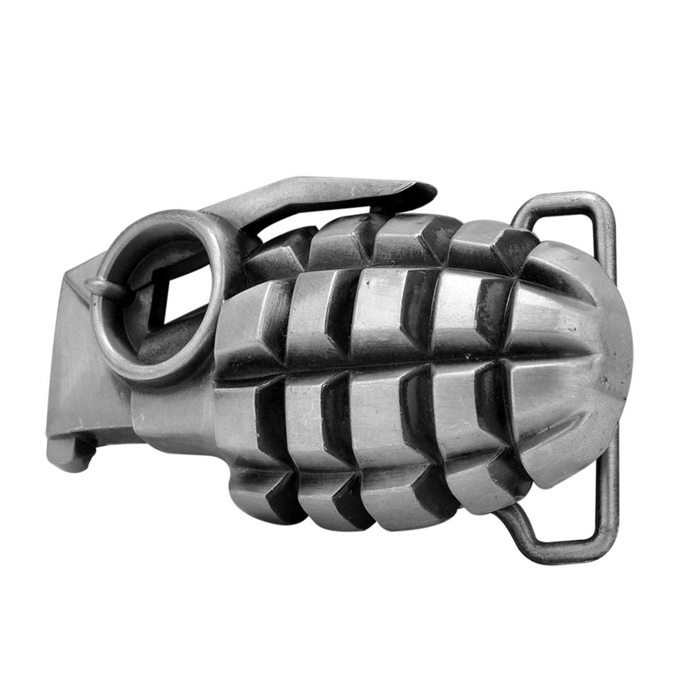 3D Grenade Belt Buckle - Monster Steel