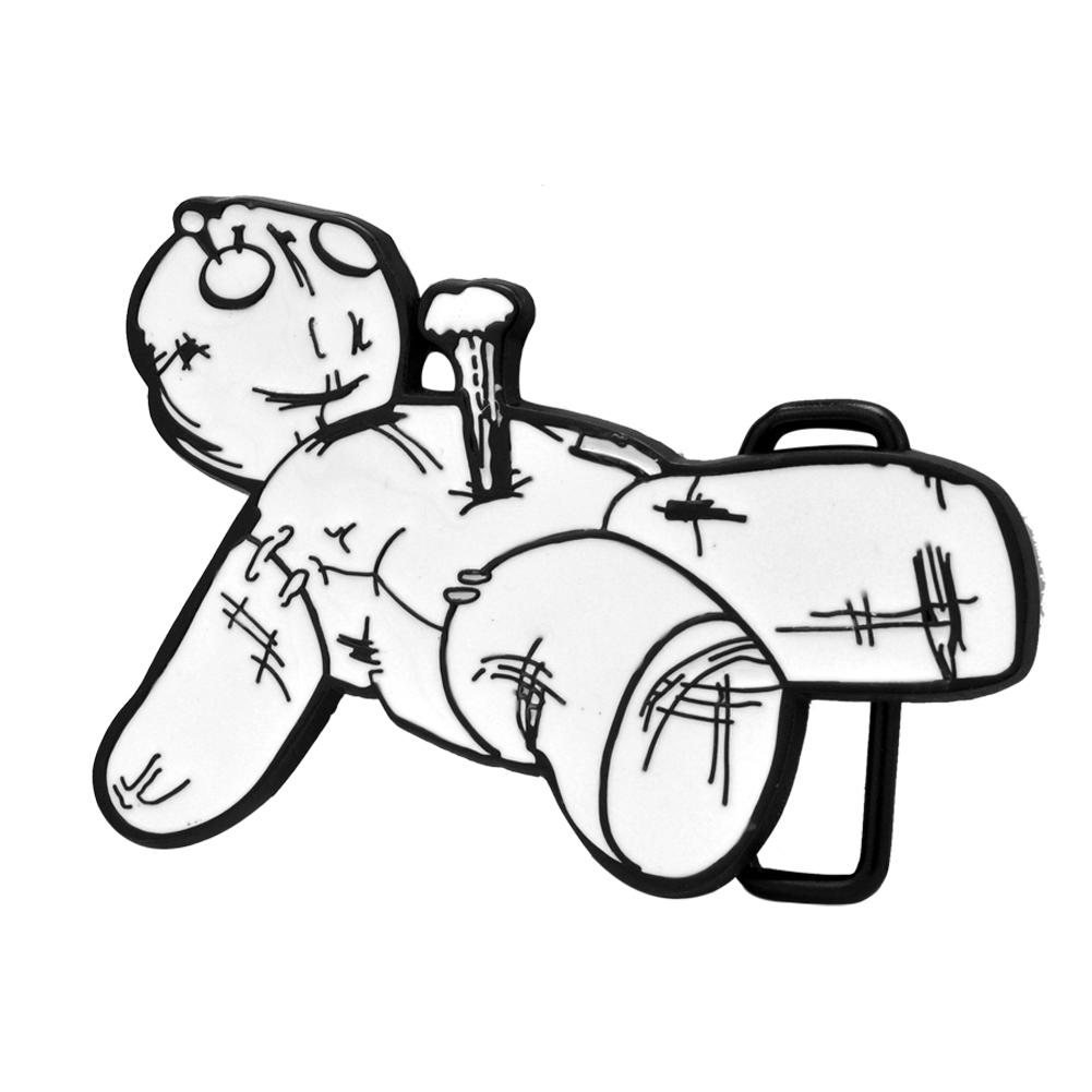 Enamel VooDoo Doll Belt Buckle Funny Fun Design Voo Doo - Monster Steel