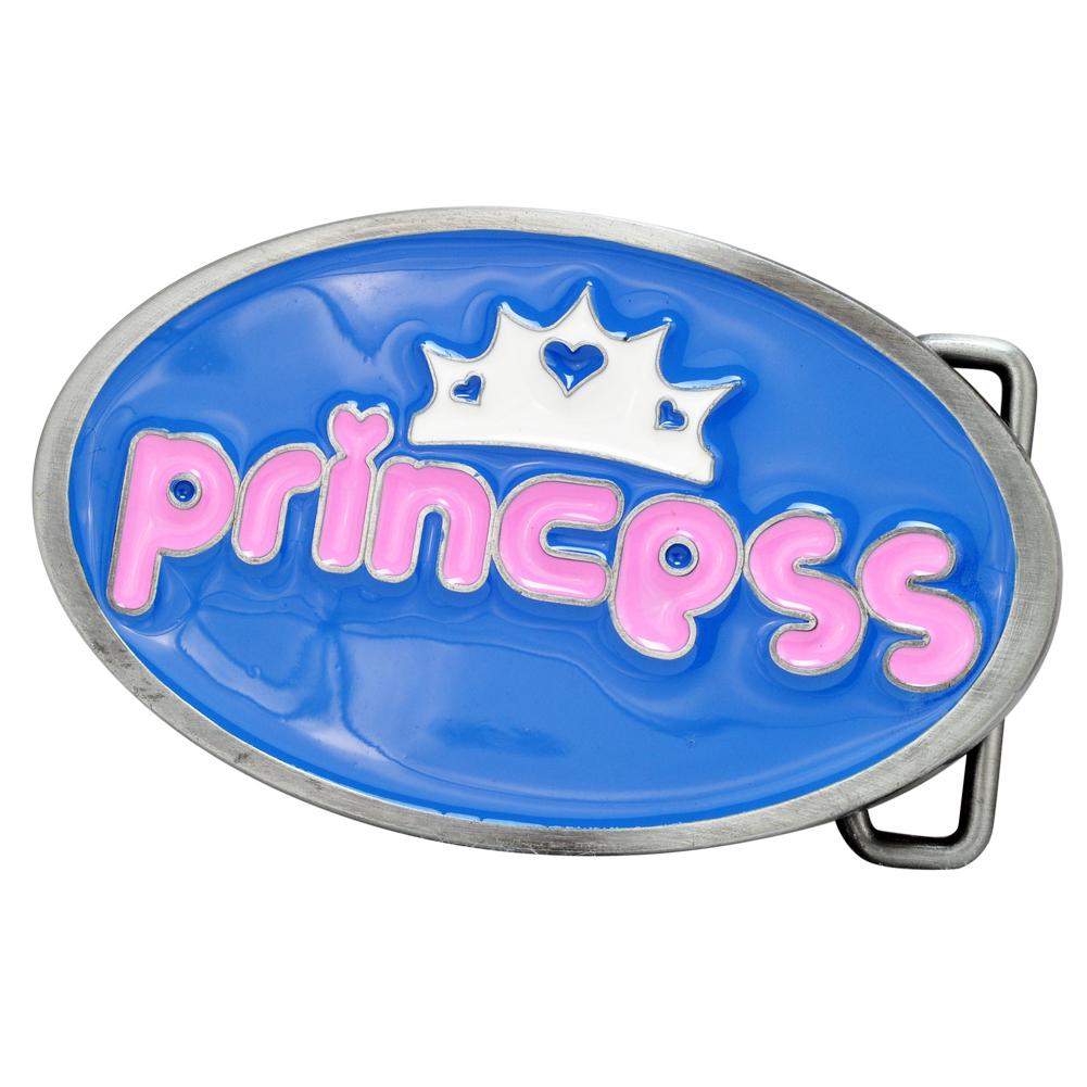 Blue and Pink Princess Belt Buckle Crown Funny Cute - Monster Steel