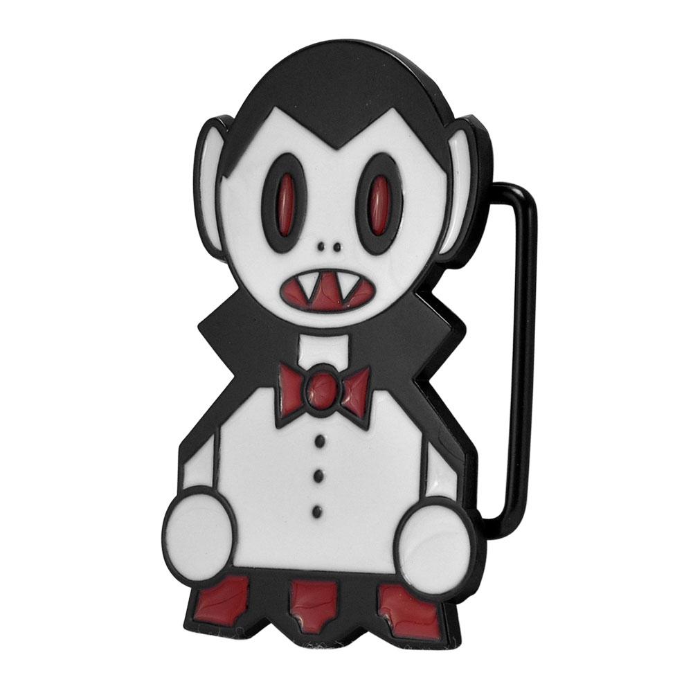 Cartoon Vampire Kid Dracula Painted Belt Buckle Gothic Goth - Monster Steel