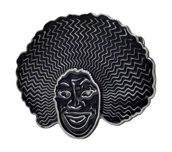 AFRO Chick Funky Retro Afroman Belt Buckle Fro Hip Hop Man - Monster Steel