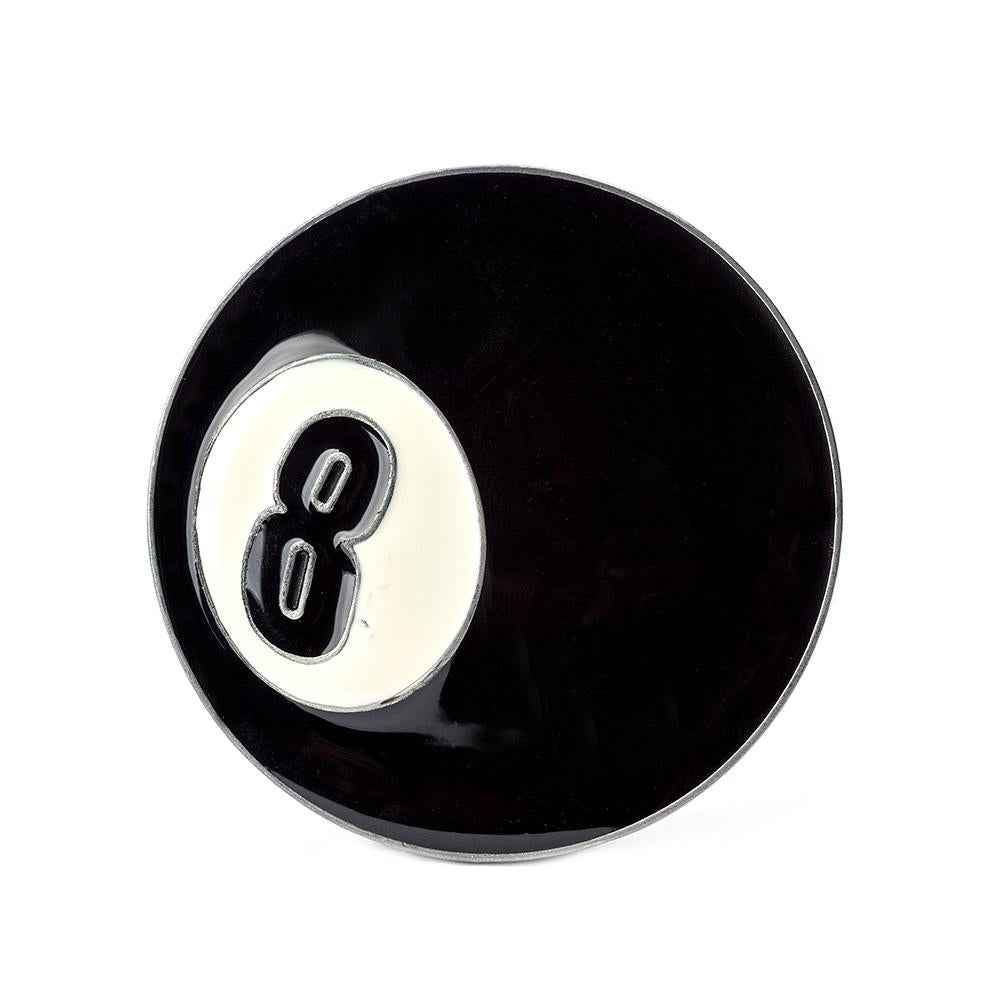 Single | Generic | Bet Buckle | 8 Ball | Black | 2.75" Diameter