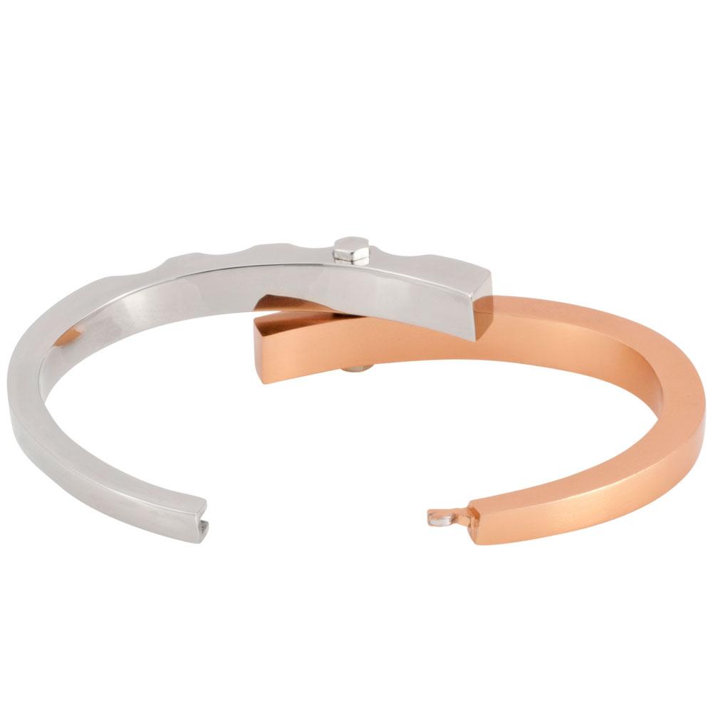 Bold Stainless Steel Copper Plated Battalion Cuff Bracelet