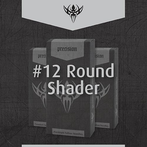 #12 Round Shader Precision Tattoo Needles - Box of 50 - Monster Steel