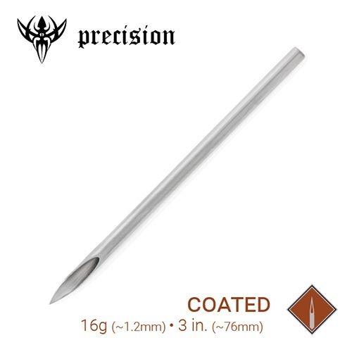 16g Sterilized 3" Coated Precision Piercing Needles - Box of 100 - Monster Steel