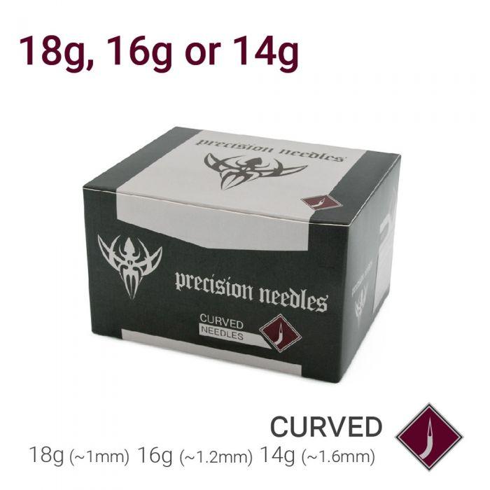 Curved Precision Piercing Needles - Box of 50 - Monster Steel