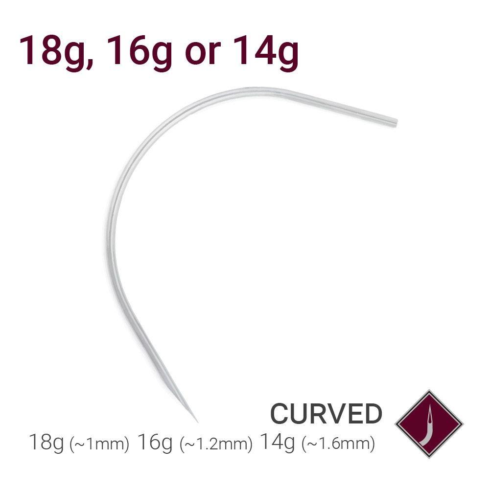 Single Needle - Curved Precision Piercing Needle - Monster Steel