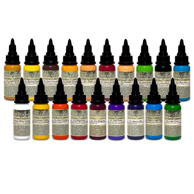 Mario Barth's Gold Label 1oz Series — Intenze Tattoo Ink — 19 Bottles - Monster Steel