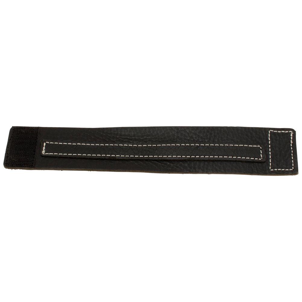 Distressed Black Italian Leather Cuff Bracelet