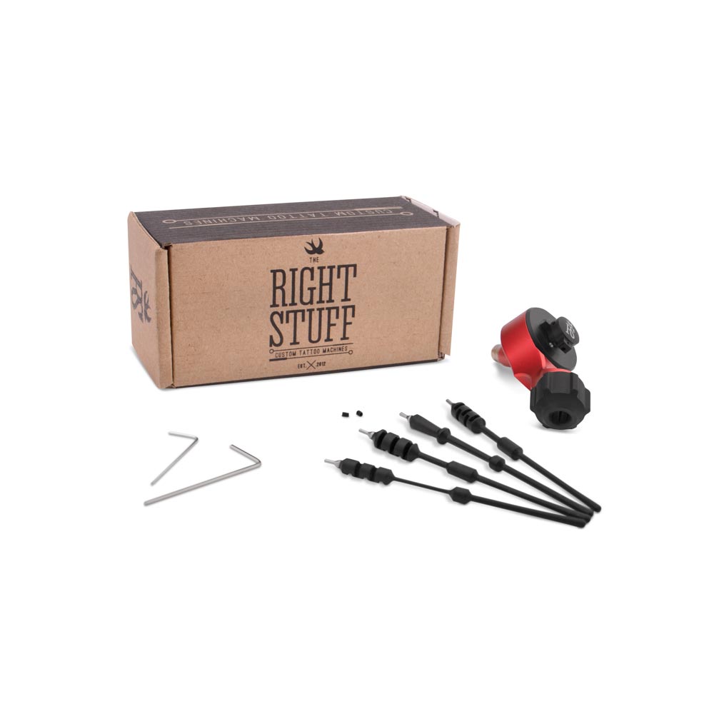 Right Stuff Shim Rotary Tattoo Machine — 3.5mm Red (box)