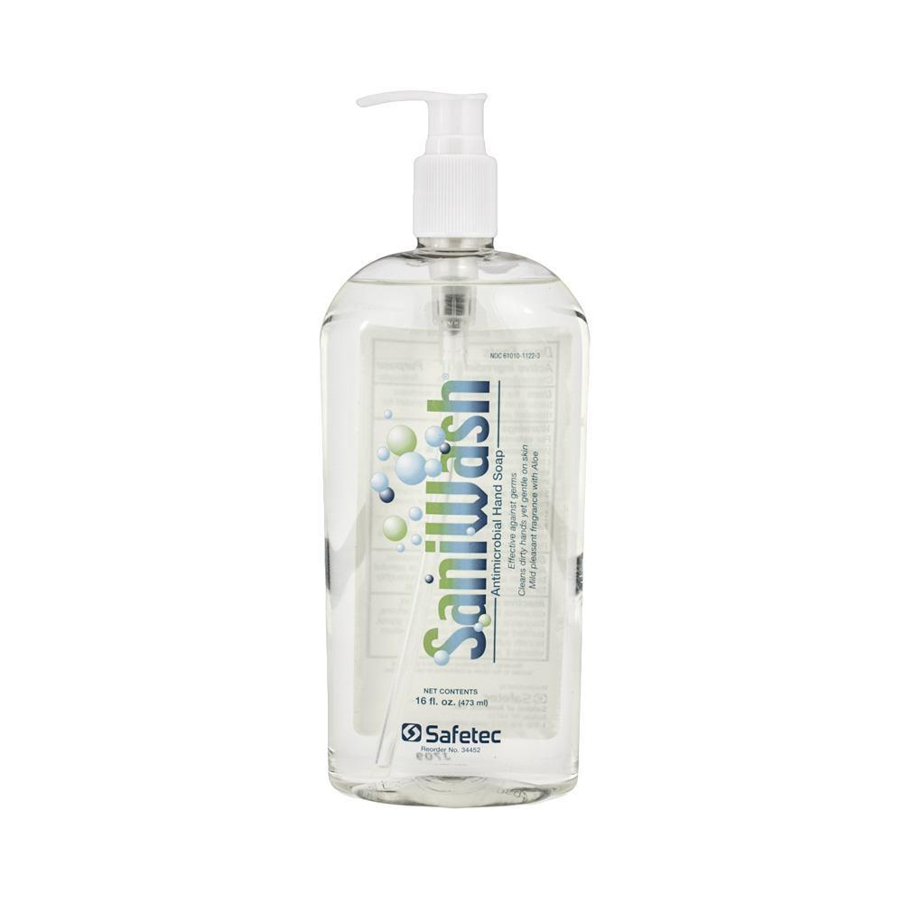 Safetec 16oz SaniWash Antimicrobial Handwash Bottle - Monster Steel