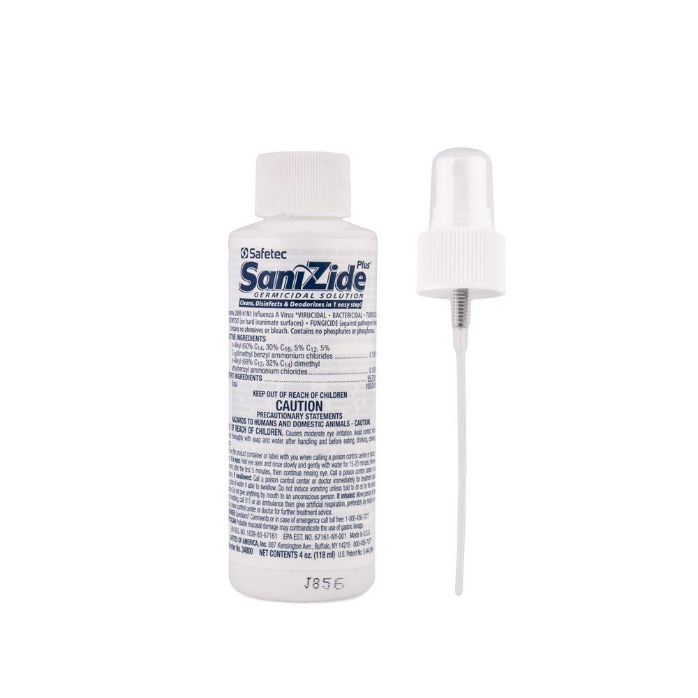 Safetec 4oz SaniZide Plus® Spray Bottle - Monster Steel