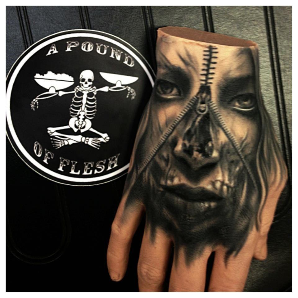 APOF Tattooable Tattooable Silicone Synthetic Hand - Right or Left Hand - Monster Steel