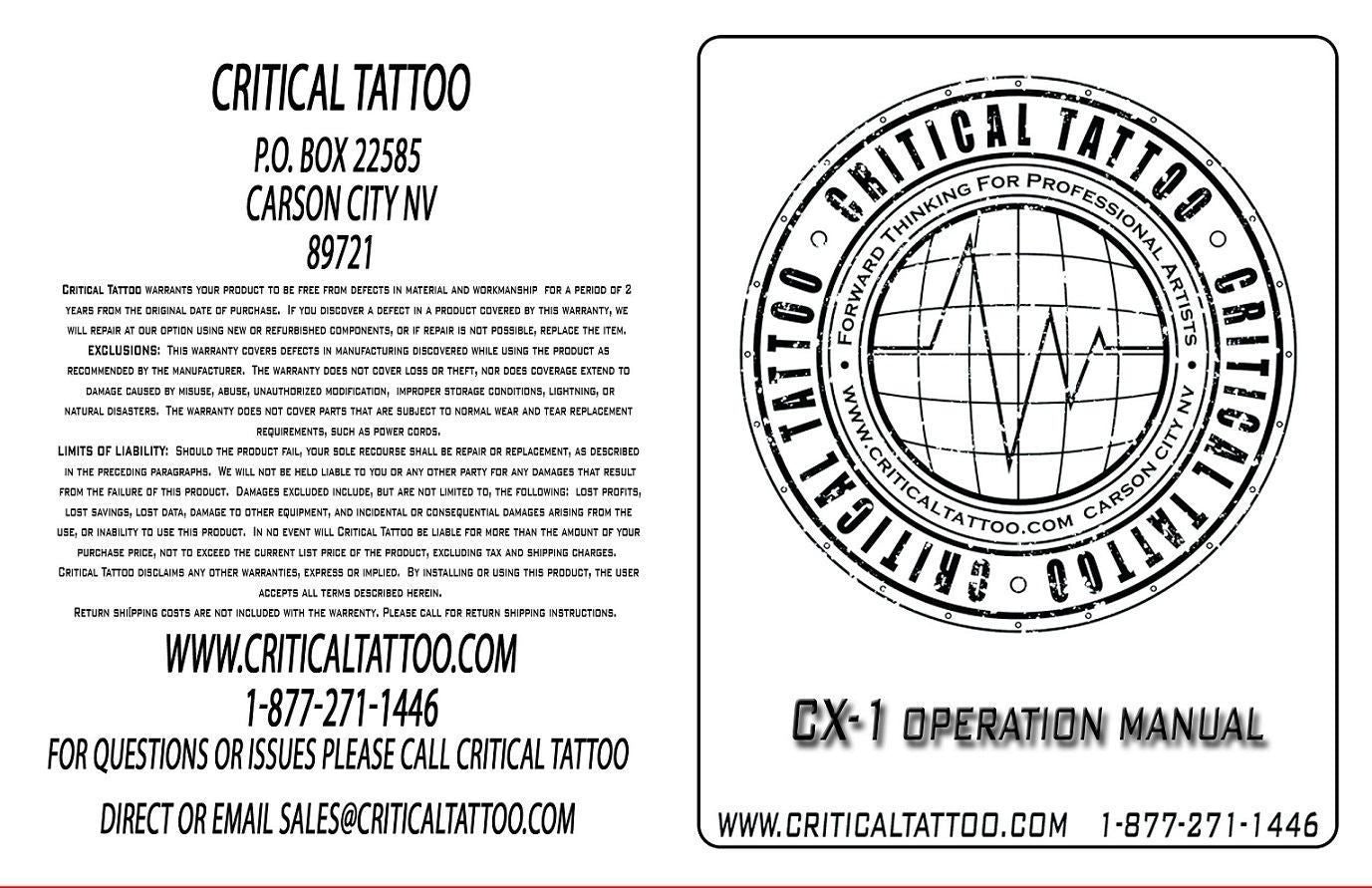 Critical Tattoo - CX-1 Generation 2 - Micro Power Unit Black Power Supply