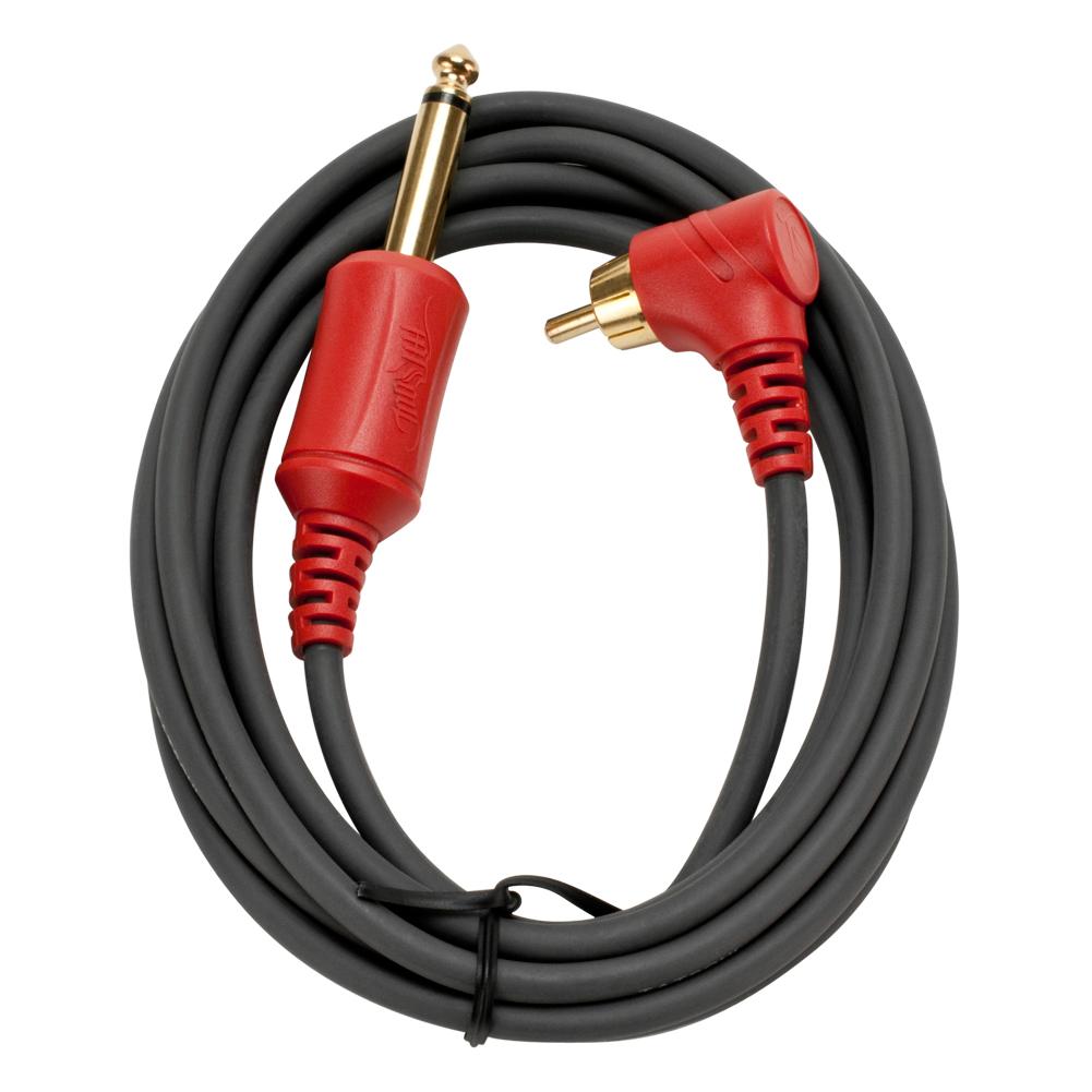 TATSoul 6ft Lux 90 Degree Plus RCA Cord 1/4 Inch Mono Plug - Monster Steel