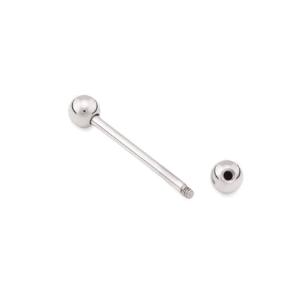 14g Stainless Steel Externally Threaded Straight Barbell