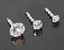 14kt White Gold BioPlastic Prong Setting CZ in 1.5mm, 2.0mm or 3.0mm - add on - Monster Steel