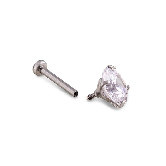 18g Internal Flat Back Disc Steel Labret Post — Version 2 — Price Per 1 - Monster Steel