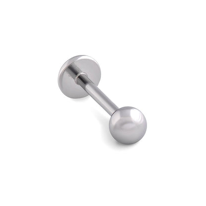 16g Internal Flat Back Disc Steel Labret Stud — Price Per 1 - Monster Steel