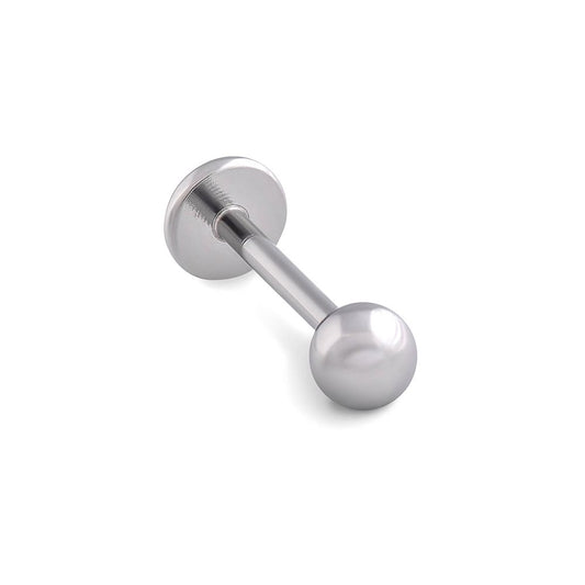 16g Internal Flat Back Disc Steel Labret Stud — Price Per 1 - Monster Steel