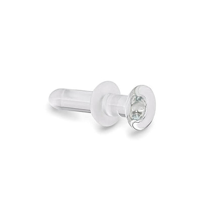 Handmade Clear Glass Labret Retainer — Price Per 1 - Monster Steel
