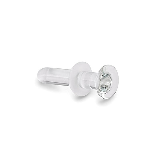 Handmade Clear Glass Labret Retainer — Price Per 1 - Monster Steel