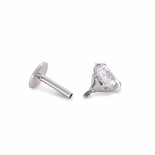 18g Internal UFO Rounded Disc Steel Labret Post — Version 1 — Price Per 1 - Monster Steel