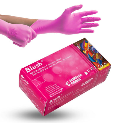 Aurelia Blush Disposable Nitrile Gloves — Box of 200 - Monster Steel