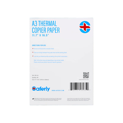 Saferly A3 Thermal Copier Paper — 11.7” x 16.5” — 100 Sheets - Monster Steel