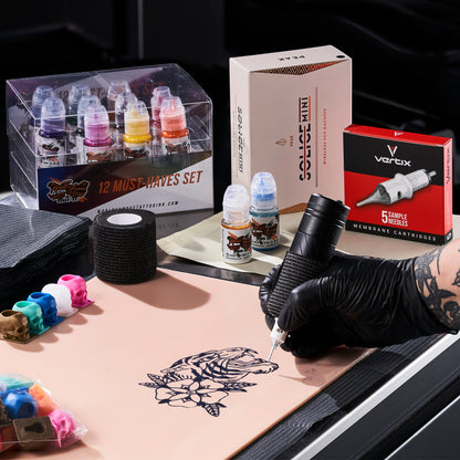 Peak Solice Mini Wireless Tattoo Kit for Apprentices - Monster Steel