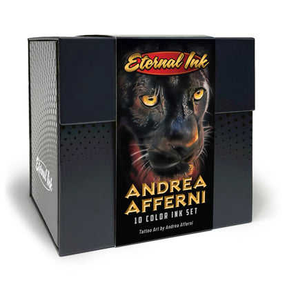 Eternal Tattoo Ink - Andrea Afferni Signature Series Portrait Set of 10 - 1oz Bottles - Monster Steel