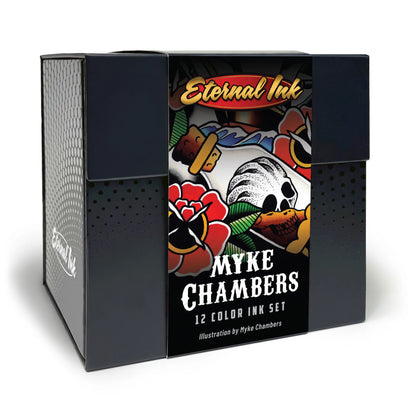 Eternal Tattoo Ink - Myke Chambers Signature Series Set of 12 - 1oz Bottles - Monster Steel