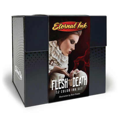 Eternal Tattoo Ink - Rich Pineda’s Flesh to Death Set of 12 - 1oz Bottle - Monster Steel