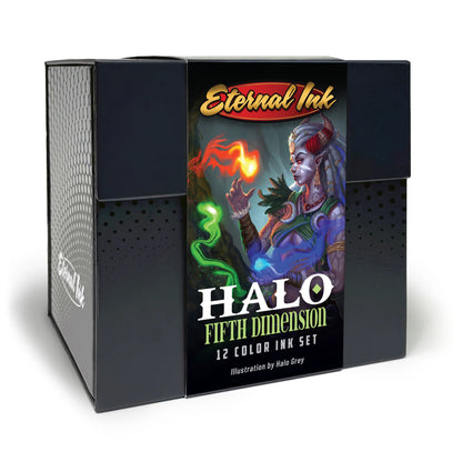 Eternal Tattoo Ink - Halo Fifth Dimension Set of 12 - 1oz Bottles - Monster Steel