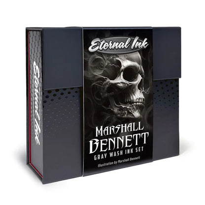 Eternal Tattoo Ink - Marshall Bennett Signature 1oz Gray Wash Set - Monster Steel
