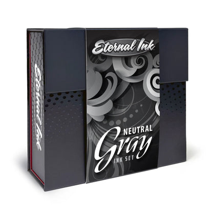 Eternal Tattoo Ink - Eternal Ink Neutral Gray Ink Set - Four 1oz Bottles - Monster Steel