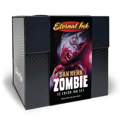 Eternal Tattoo Ink - Zombie Color Set of 12 - 1oz Bottles - Monster Steel