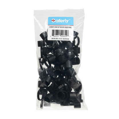 Bag of 50 Cosmetic Ink Cup Holder Finger Ring - Monster Steel